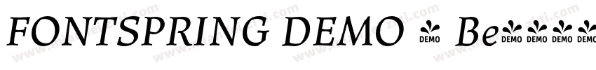 FONTSPRING DEMO - Be字体转换